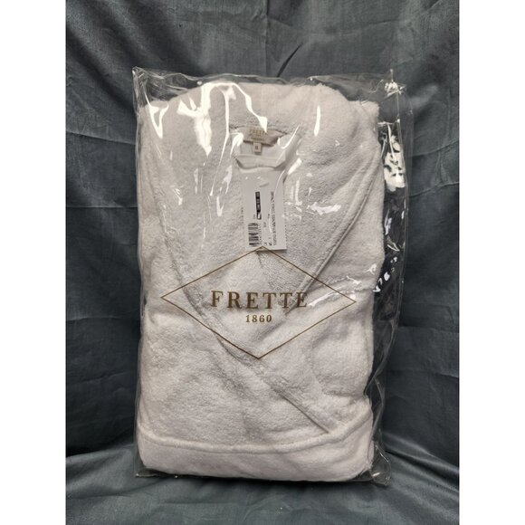 Frette Essential Unito Shawl Collar Bathrobe Cotton White Size XL NEW WITH TAGS! - Picture 1 of 9